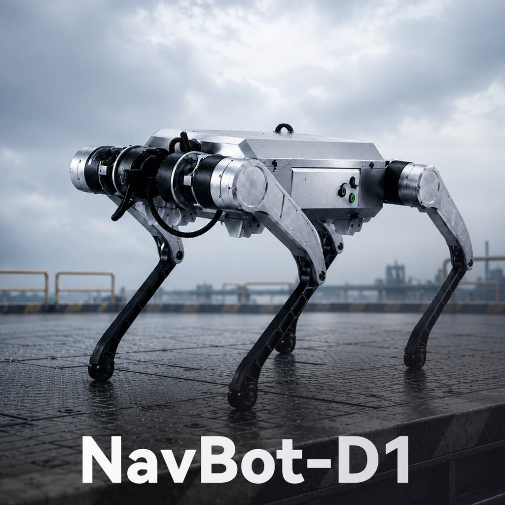 NavBot-D1 12-DOF quadruped robot walking demo