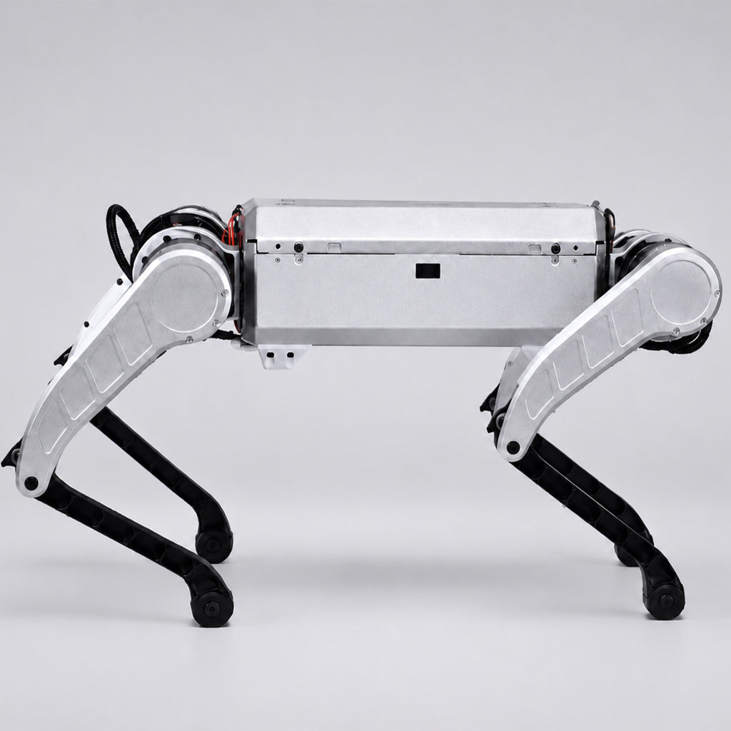 Quadruped robot mechanical leg and actuator detail